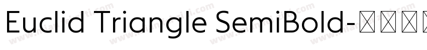 Euclid Triangle SemiBold字体转换